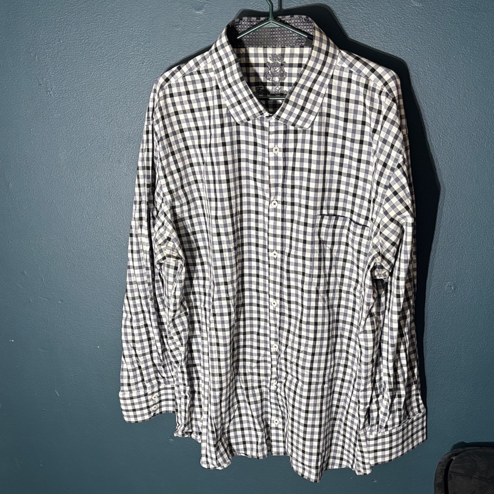 English Laundry Monochrome Checkered Shirt